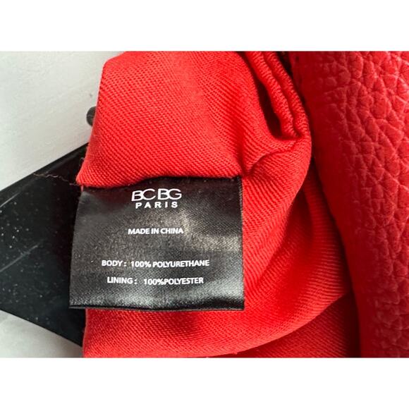 BCBG Cherry Red Vegan Faux Leather - Picture 11 of 13